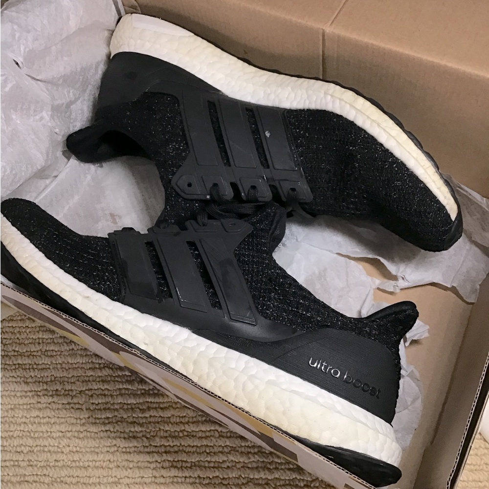 Adidas Ultra Boost Black White Speckle Original Box Men’s Size US 11 1/2